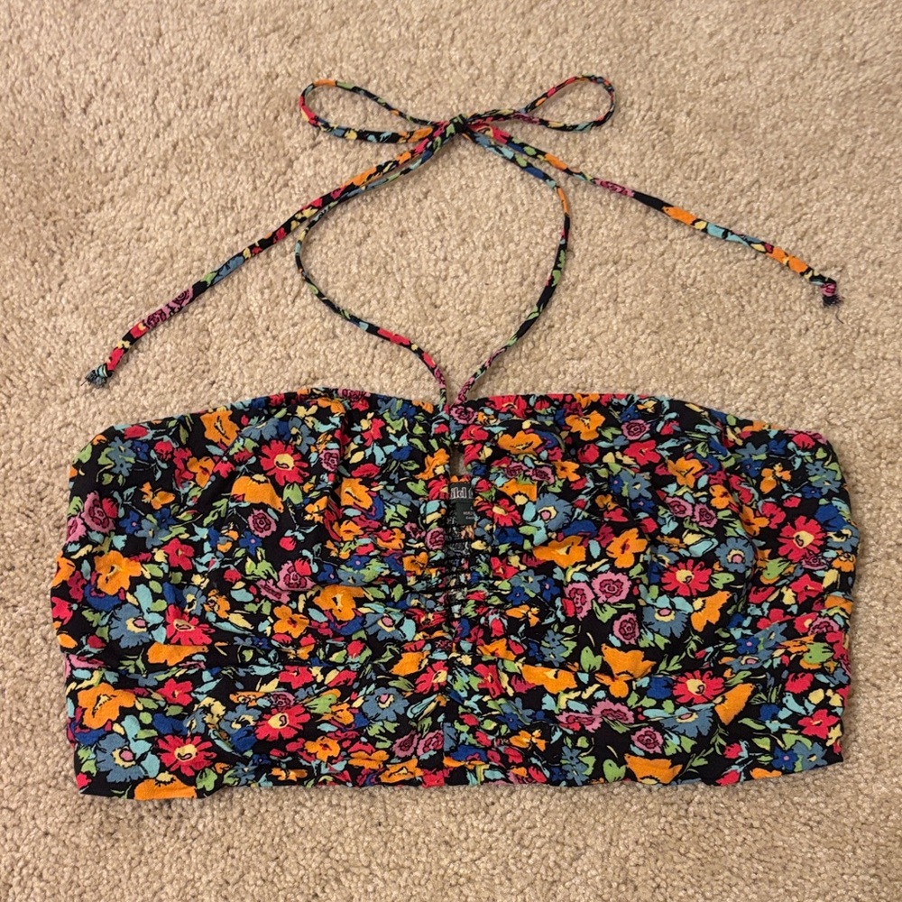 Wild Fable Multicolor Floral Crop Top